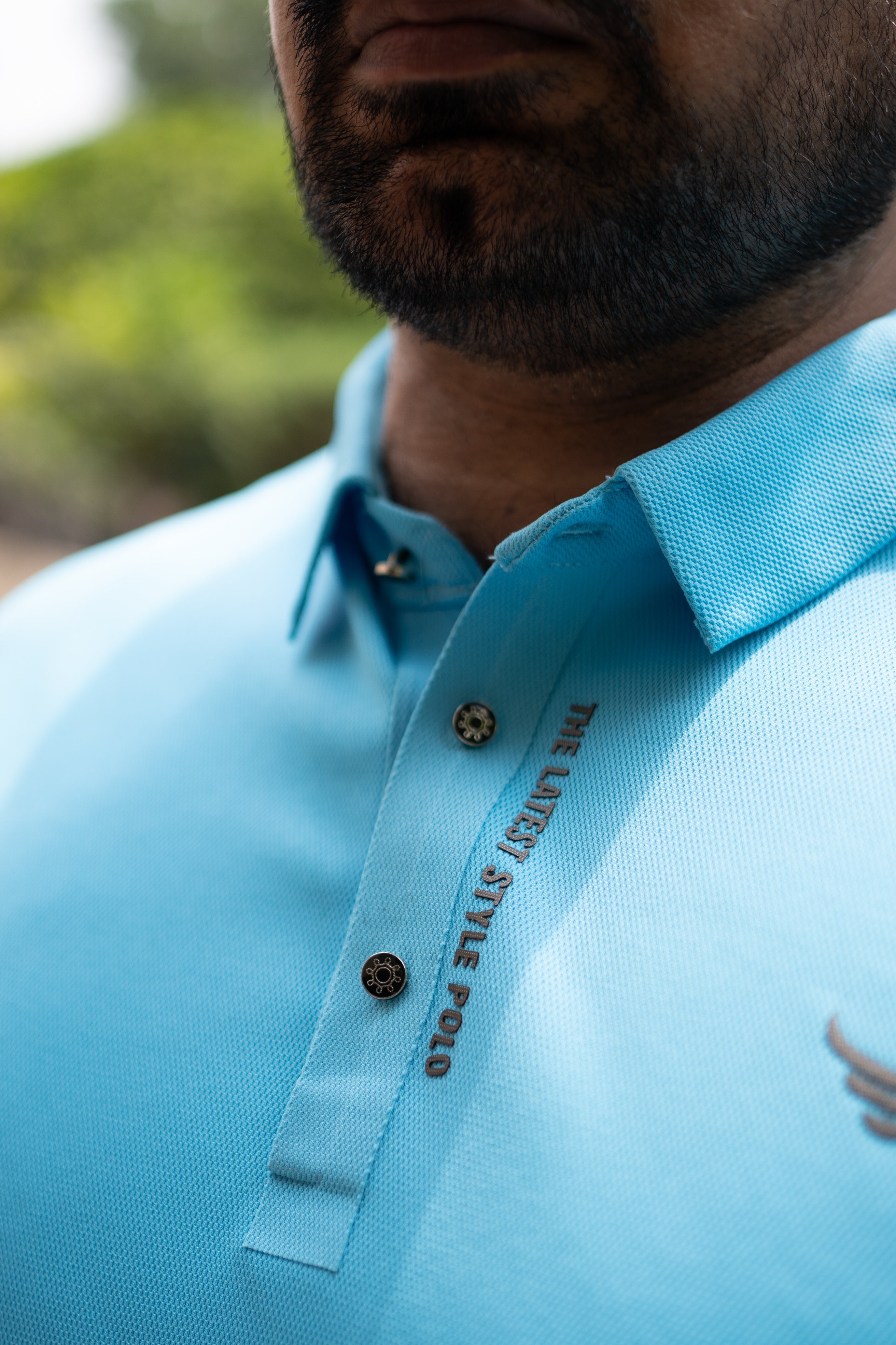 ITALIAN TEXTURED STITCHLESS POLO SHIRT LVPS-DARK SKY