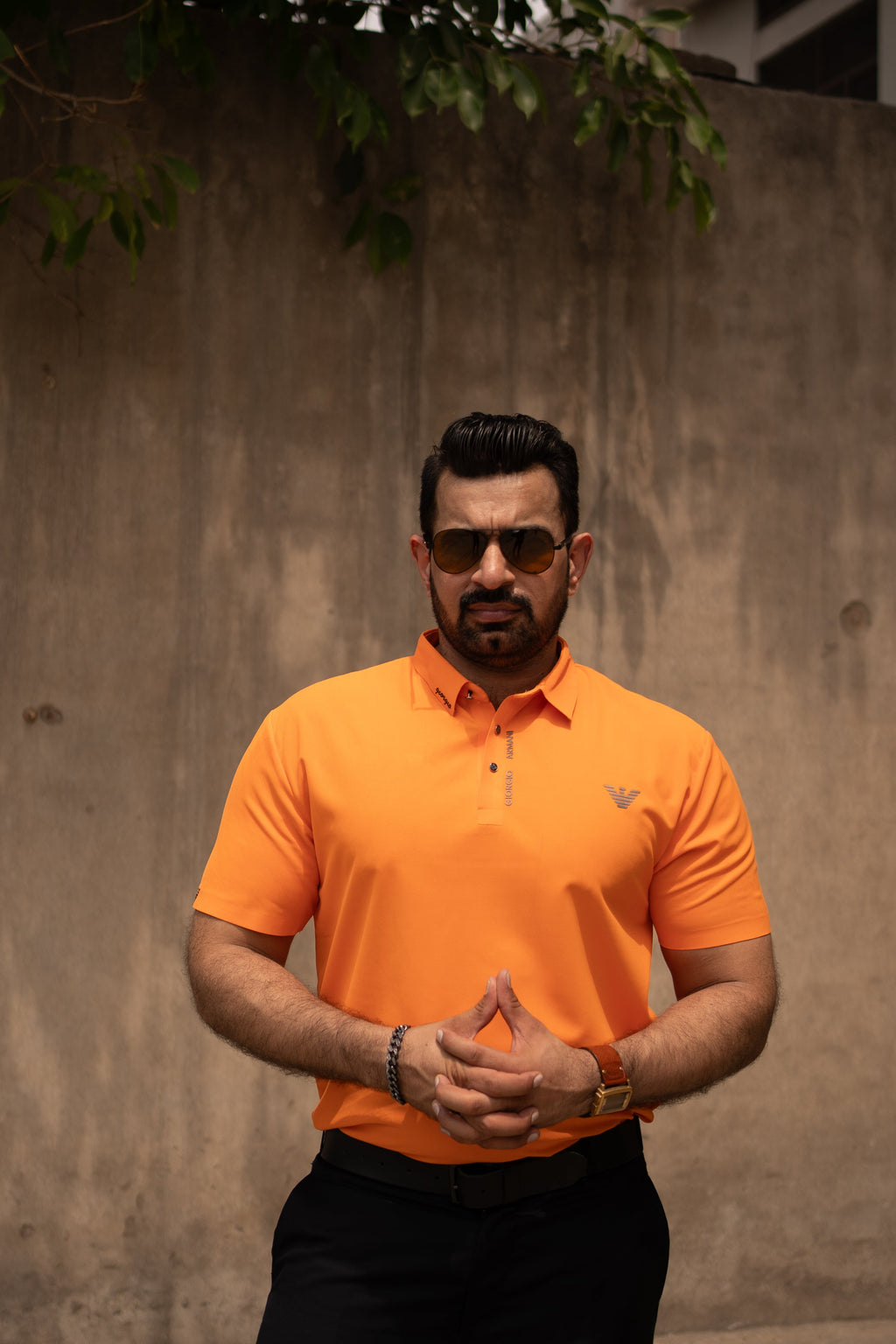 ITALIAN TEXTURED STITCHLESS POLO SHIRT LVPS ACTIVE ORANGE