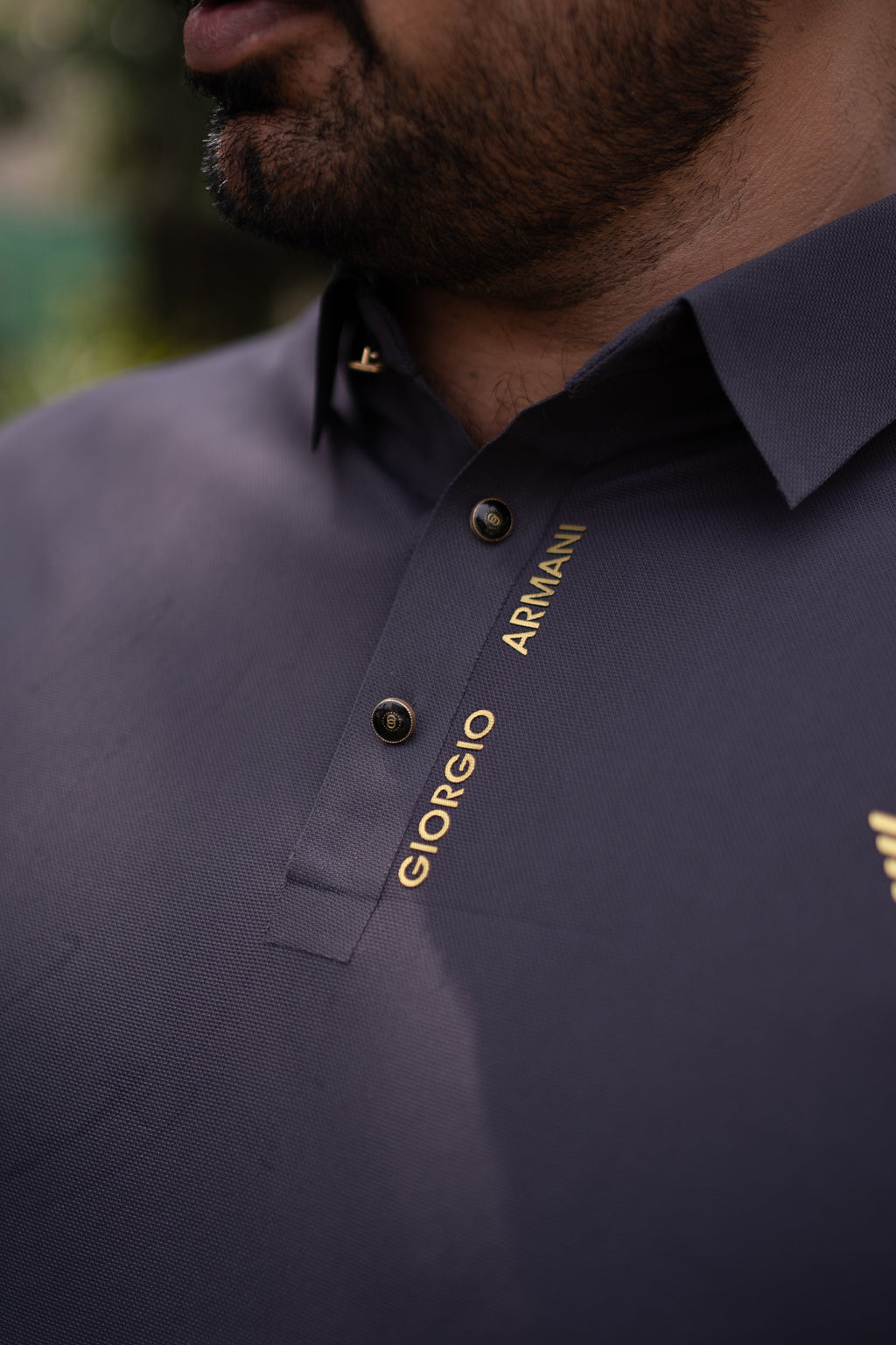 ITALIAN TEXTURED STITCHLESS POLO SHIRT LVPS CHARCOAL GRAY