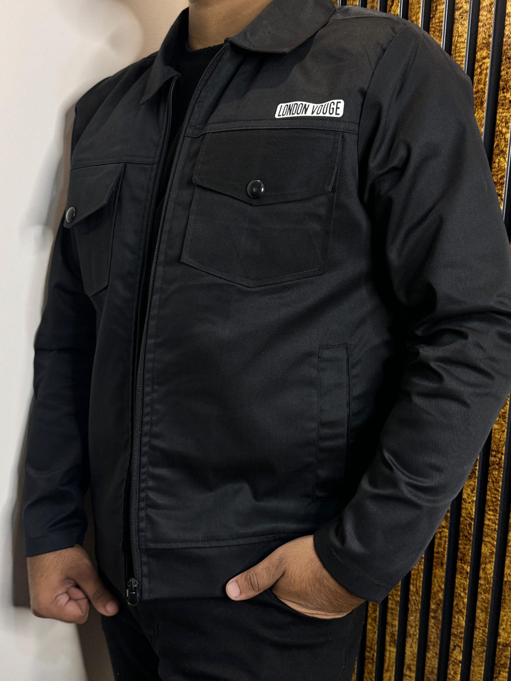 Premium Jet Black  Full Sleeves Cotton Jeans Jacket